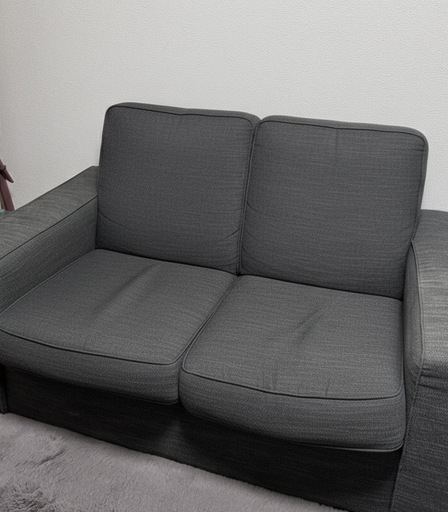 IKEA】KIVIKシーヴィク 2人掛けソファ／チャコール｜引き取り限定
