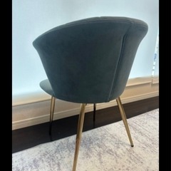 【美品】北欧風おしゃれチェア・ブルー・1脚の画像