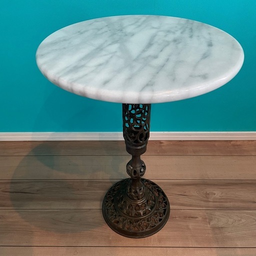 アンティーク大理石サイドテーブル (もち) 日進のテーブル《コーナー