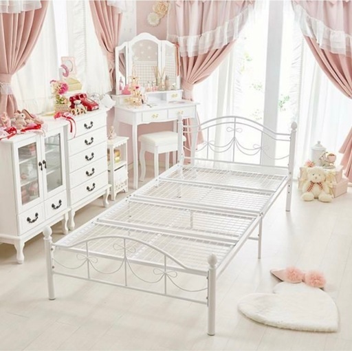 シングルベッド フレーム ホワイト 白いベッド・ホワイトベッドの通販