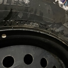 本日最終！155 65 14 鉄ホイール付き　VRX2 2020年　4本の画像