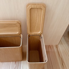 無印良品　木製ゴミ箱　2つセットの画像