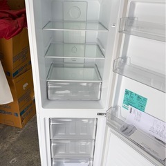 札幌市内配送可 【6ヵ月保証付き】 22年製 Haier ハイアール 218L 2ドア冷蔵庫 JR-NF218B-W 右開きの画像