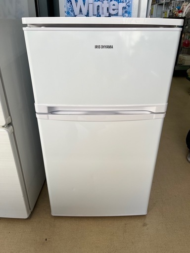 【ドリーム池田店♪ジモティ割対象】 アイリスオーヤマ　81L/2ドア冷蔵庫　AF81-W　2020年製【42146】