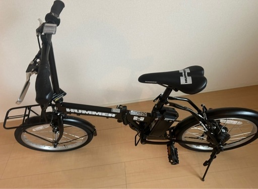 値下げカゴ付きHUMMER電動アシスト自転車20インチ