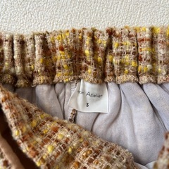 mon Atelier ブラウンツイードショートパンツ Sの画像