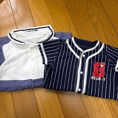 70cm半袖と薄手長袖ロンパ２枚セットの画像