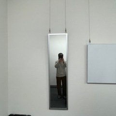 【値下げ】 吊り下げタイプのミラー（姿見） ワイヤーフック付の画像