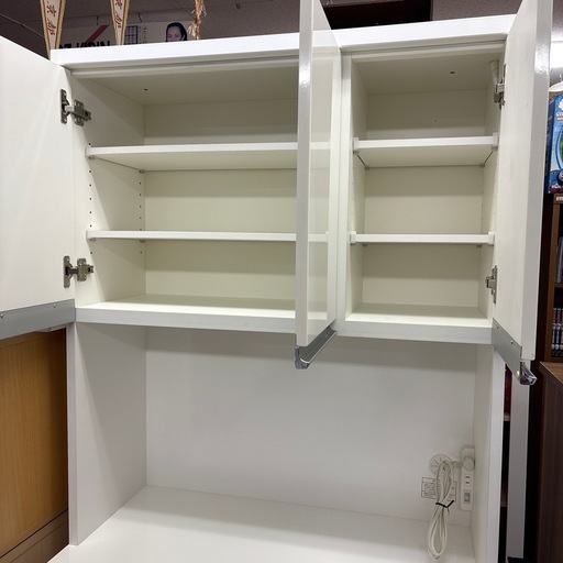 店【JY034】ニトリ　キッチンボード（レジューム 90TF-H）たっぷり収納！