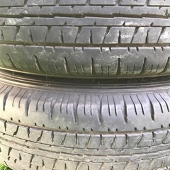 軽トラバンタイヤ145/12/6PRホイール付きの画像