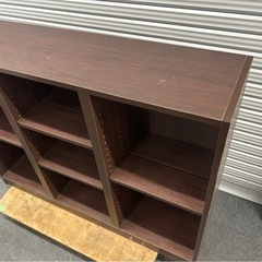 ニトリ本棚　ブックシェルフ　カラーボックス　木製棚　茶色の画像