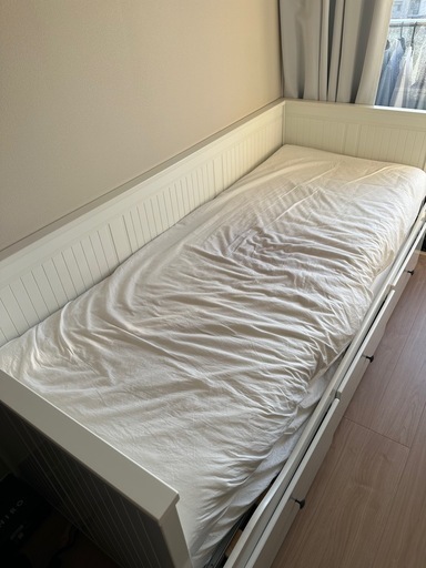 【美品】IKEA HEMNES ベッドフレーム+マットレス※引取は名古屋市中区 取引確定】IKEA HEMNES ベッド＆マットレス