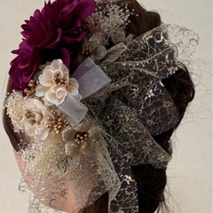 和装　髪飾り　成人式　結婚式の画像