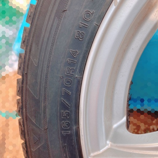 ?▼値下げ▼?165/70R14  スタッドレスタイヤ? ホイル付 ４本　ダンロップ 冬用タイヤ