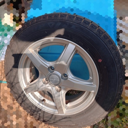 ?▼値下げ▼?165/70R14  スタッドレスタイヤ? ホイル付 ４本　ダンロップ 冬用タイヤ