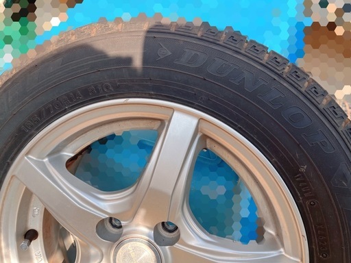 ?▼値下げ▼?165/70R14  スタッドレスタイヤ? ホイル付 ４本　ダンロップ 冬用タイヤ