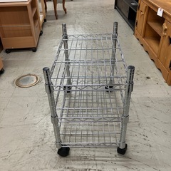 I 2601-329　3段メタルラックミニ　キャスター付き　中古美品の画像