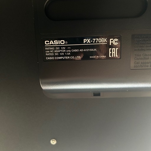 CASIO カシオ電子ピアノPrivia PX-770BK 2017年製