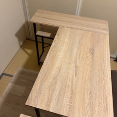 L字デスク 2台 机 ゲーミングデスクの画像