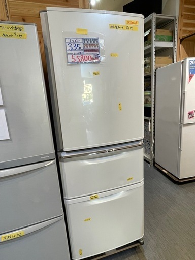 配達可【三菱】冷蔵庫335L☆2018年製 クリーニング済み/6ヶ月保証付き 