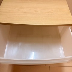お嫁に行きました！【最終値下げ！】木製天板付き プラスチックチェスト 3段（衣装ケース/収納タンス）の画像