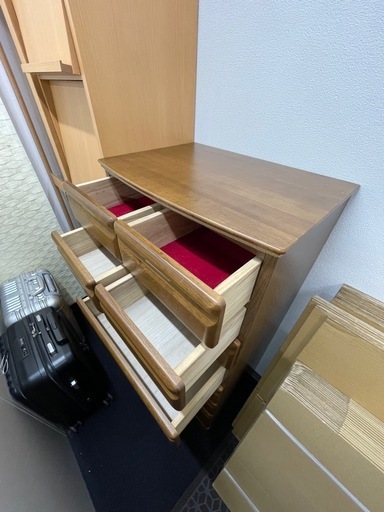 値下げ】しっかりした作りの木製タンス（7段タイプ） (まつの) 丸の内