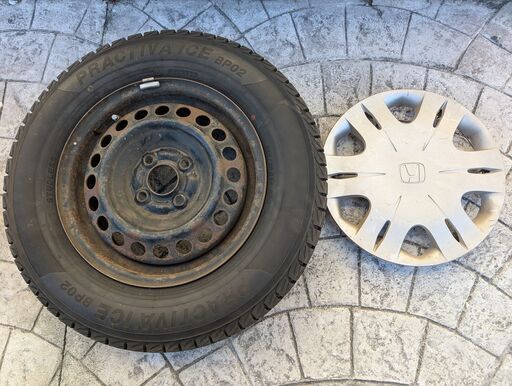 スタッドレス4本セット(ホイール付)　　185/70 R14　フリード等　溝あり