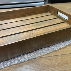 最終
値下げ・新品未使用　木製トレイ　の画像