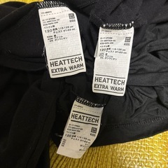 ユニクロ キッズ ヒートテック 120 3枚セット 極暖2枚・通常1枚 ブラック UNIQLO 長袖の画像