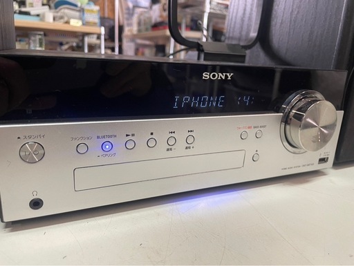 SONY　ソニー　コンパクトディスクレシーバー　HCD-SBT100　ラジオ　AM/FM　CD　Bluetooth　オーディオ　リモコン欠品　稼働確認済　中古　③