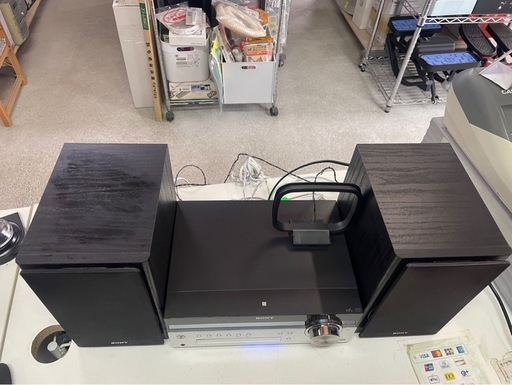 SONY　ソニー　コンパクトディスクレシーバー　HCD-SBT100　ラジオ　AM/FM　CD　Bluetooth　オーディオ　リモコン欠品　稼働確認済　中古　③
