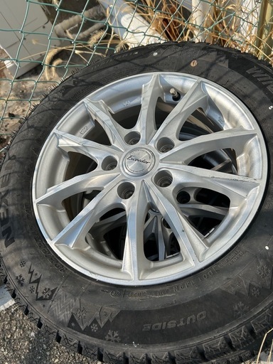 タイトル  NEXEN スタッドレス 195/65R15 2021年製 溝9分山 Exceederホイール付 4本 セレナC25使用