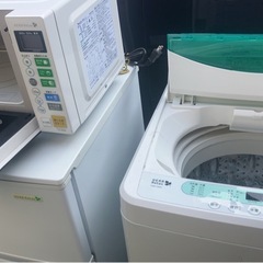 ⭕️3点セット近隣配達無理です。冷蔵庫、洗濯機、レンジです⭕️の画像