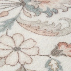 新品デザインプリントラグ  アラベスク S ライトベージュの画像