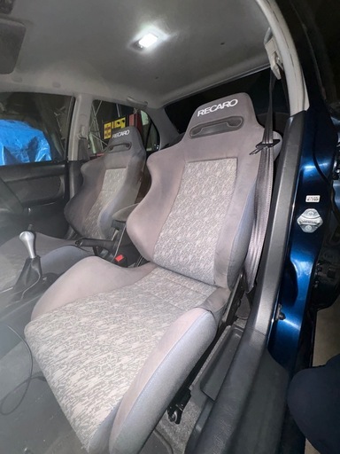 ekシビック用シートレール2個付 SR-2 RECARO セミバケットシート2脚セット