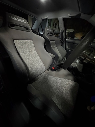 ekシビック用シートレール2個付 SR-2 RECARO セミバケットシート2脚セット