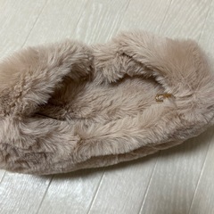 【（美品）モコモコファー　手提げバッグ】の画像