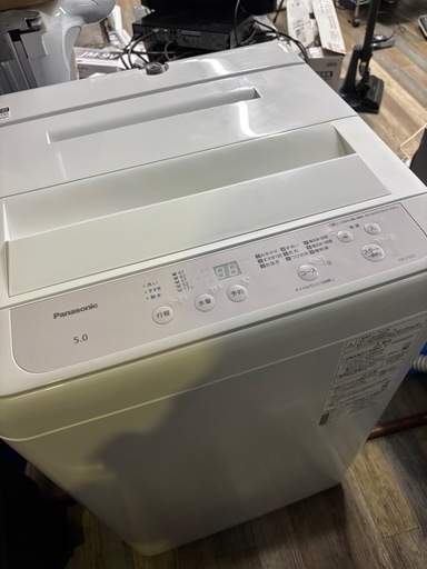 美品 パナソニック 5kg 全自動洗濯機 NA-F5B3 2025年製 ビッグウェーブ洗浄