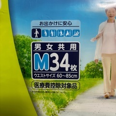 大人宜しく紙おむつ34枚の画像
