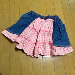 シャーリーテンプル　デニムエプロンスカート　110の画像