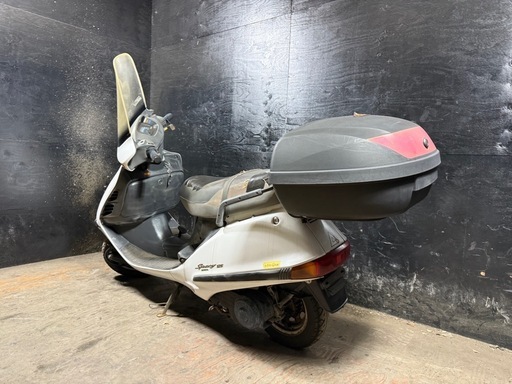 ★支払総額4.5万円★関東圏内即日配送可能！ 全車走行テスト済み！ ホンダ スペイシー125 白 JF03 リアボックス付き！ サイスタ付き！ 車格大きい125cc！ ２ストのためオイル注ぎ足すだけ！