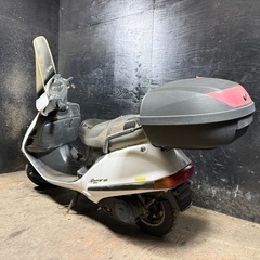 ★支払総額4.5万円★関東圏内即日配送可能！ 全車走行テスト済み！ ホンダ スペイシー125 白 JF03 リアボックス付き！ サイスタ付き！ 車格大きい125cc！ ２ストのためオイル注ぎ足すだけ！の画像