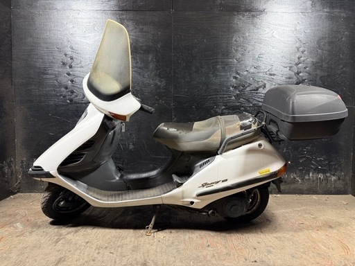 ★支払総額4.5万円★関東圏内即日配送可能！ 全車走行テスト済み！ ホンダ スペイシー125 白 JF03 リアボックス付き！ サイスタ付き！ 車格大きい125cc！ ２ストのためオイル注ぎ足すだけ！