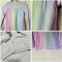 キッズ 女の子 3点まとめ売り 長袖 チェック柄シャツ ジーパン 120、130の画像