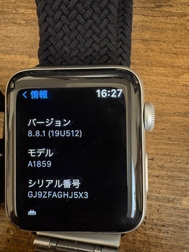 アップルウォッチ3 セルラー42m 充電容量100%