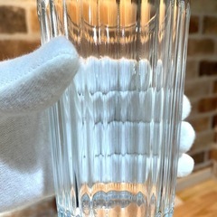 【新品6個セット】IKEA リブデザイングラス｜強化ガラス・冷温OK！お洒落なカフェ風グラスの画像