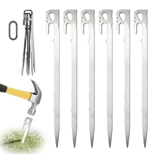 決定済　新品未使用　ペグ 鍛造ペグ 6本セットソリッド 28cm  高強度 耐食
