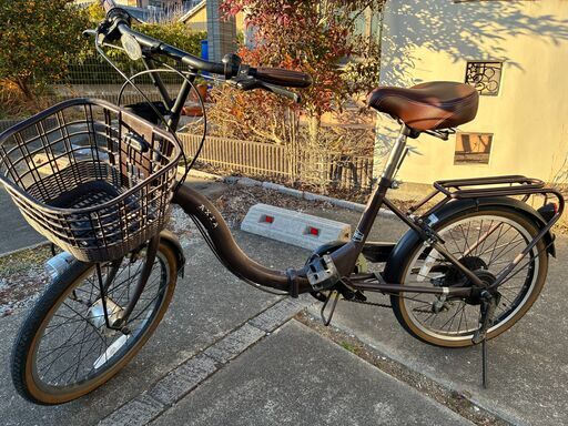 折り畳み自転車AXIA茶色20インチ 6段変速 (ゲンちゃんち) 浜松の