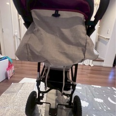 エアバギー　　ココプレミア　赤　　（レインカバー、ボトルケース、空気入れ、専用クッションシート付属）の画像