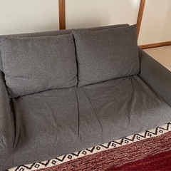 低反発2人掛けローソファの画像